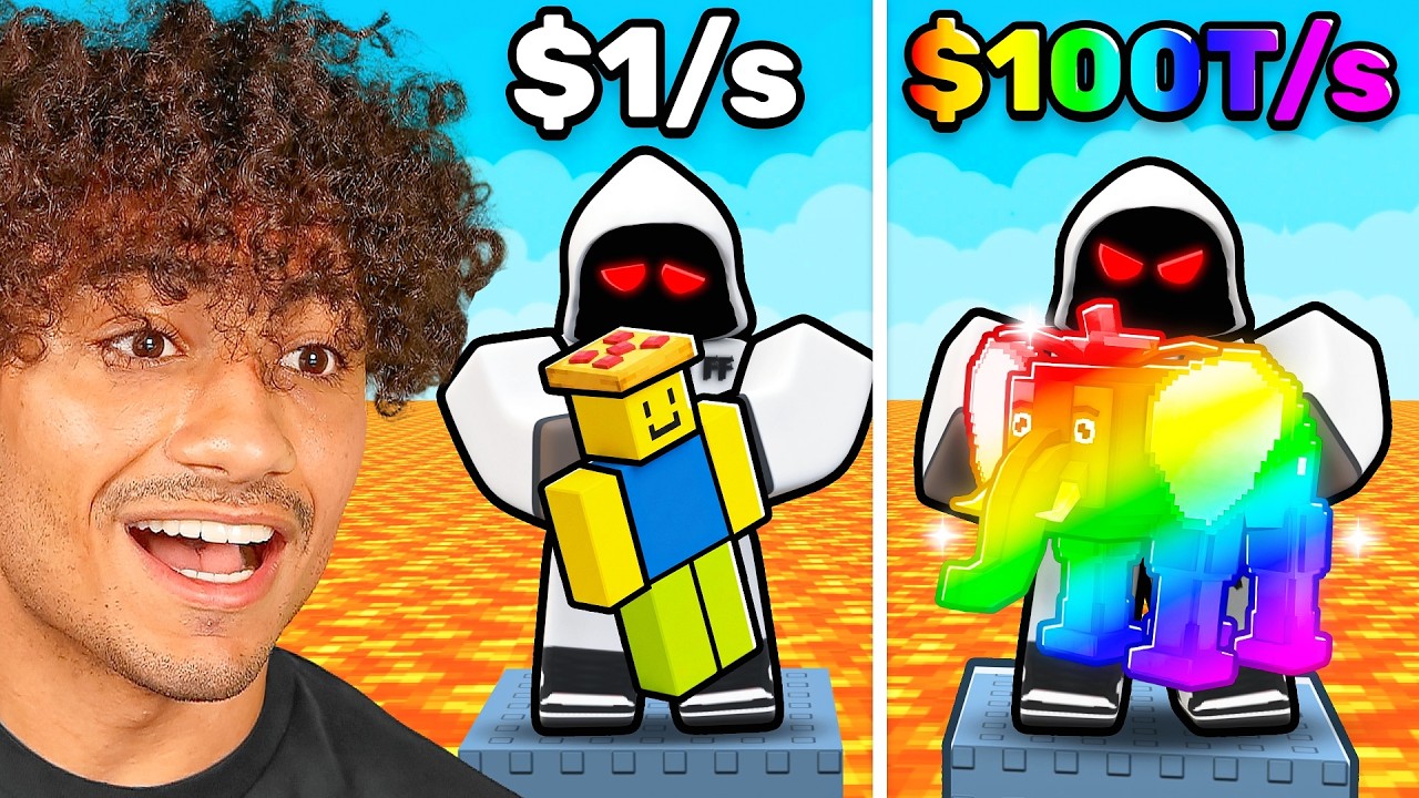 $0 To $100 TRILLION RACE In Survive Lava For Brainrots..