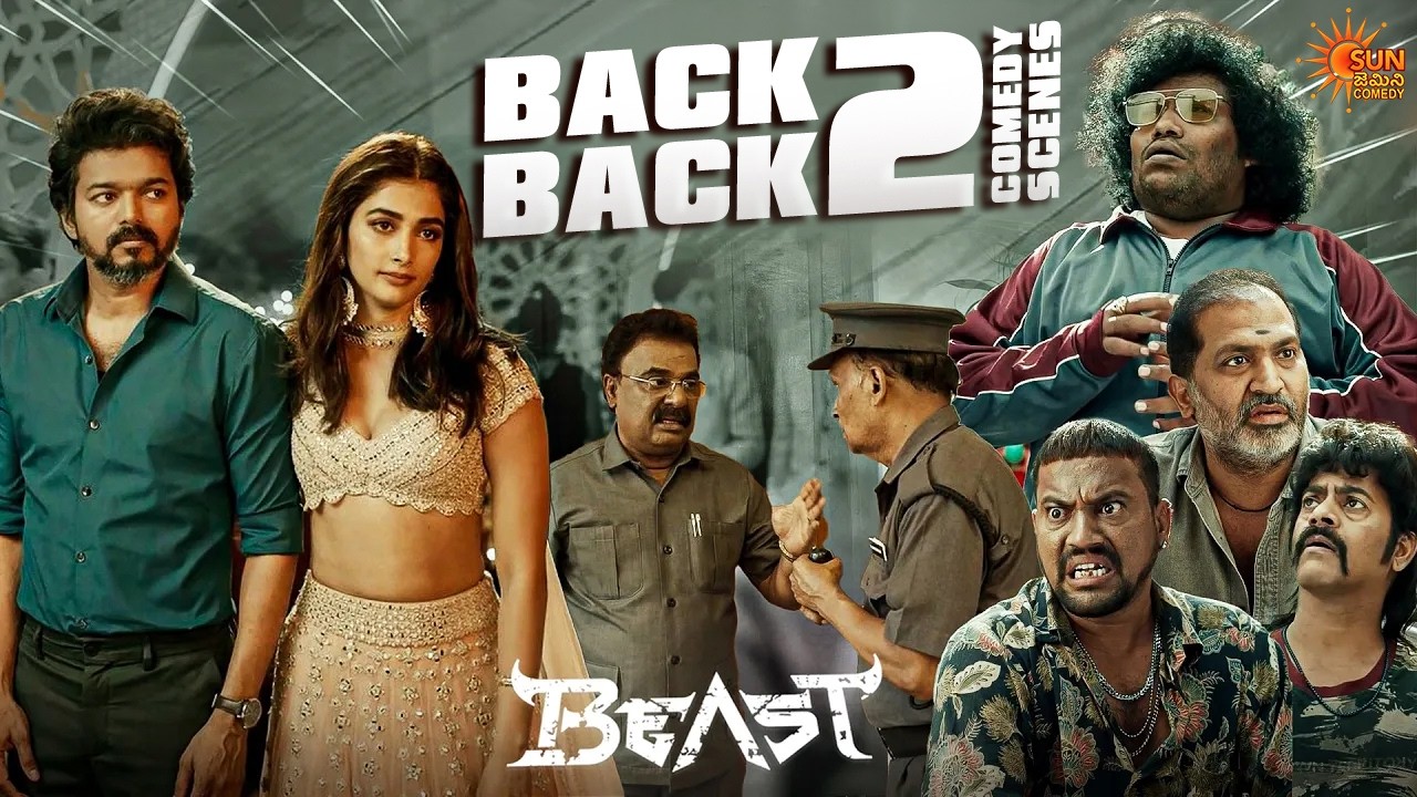 Beast Movie Funniest Scenes 😂🔥 | Yogi Babu & VTV Ganesh Back to Back Comedy | Telugu comedy