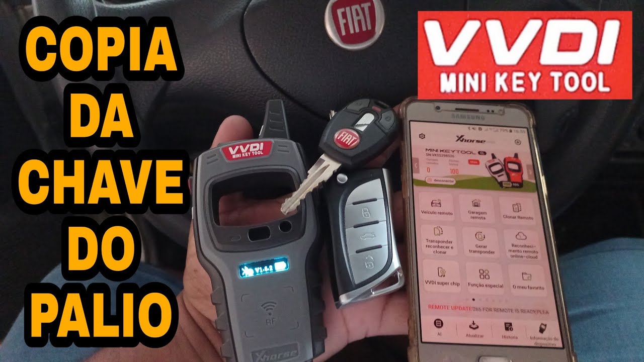 Cópia da Chave do Fiat Palio 2012 Feita com a vvdi.... #vvdi