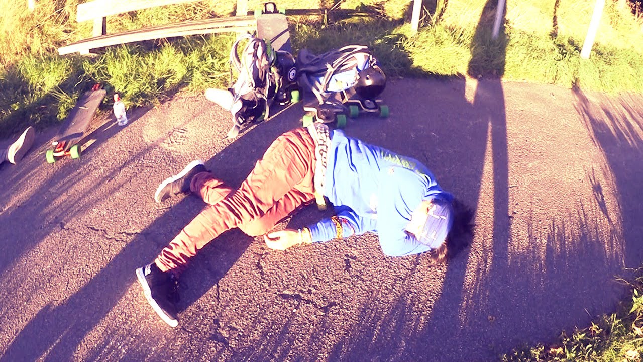 Ju am Boden & Übernachtung bei Zuschauern! - Longboard Tour Tag 2 | ungefilmt