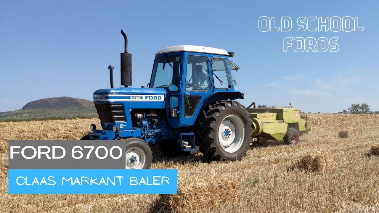 Classic Ford 6700 baling with Claas Markant