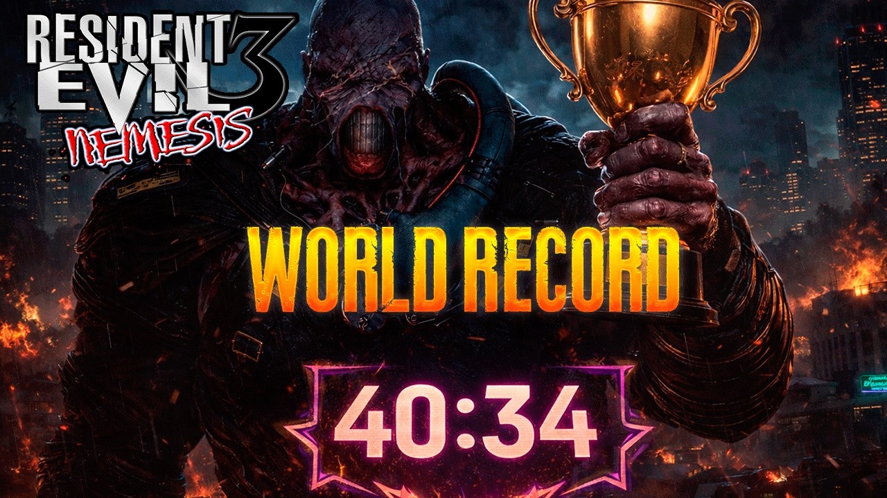 [World Record] Resident Evil 3: Nemesis Speedrun any% 40:34 🏆