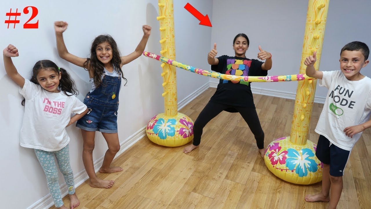 Heidi and Zidane Limbo Challenge 2 ! family fun vlog video