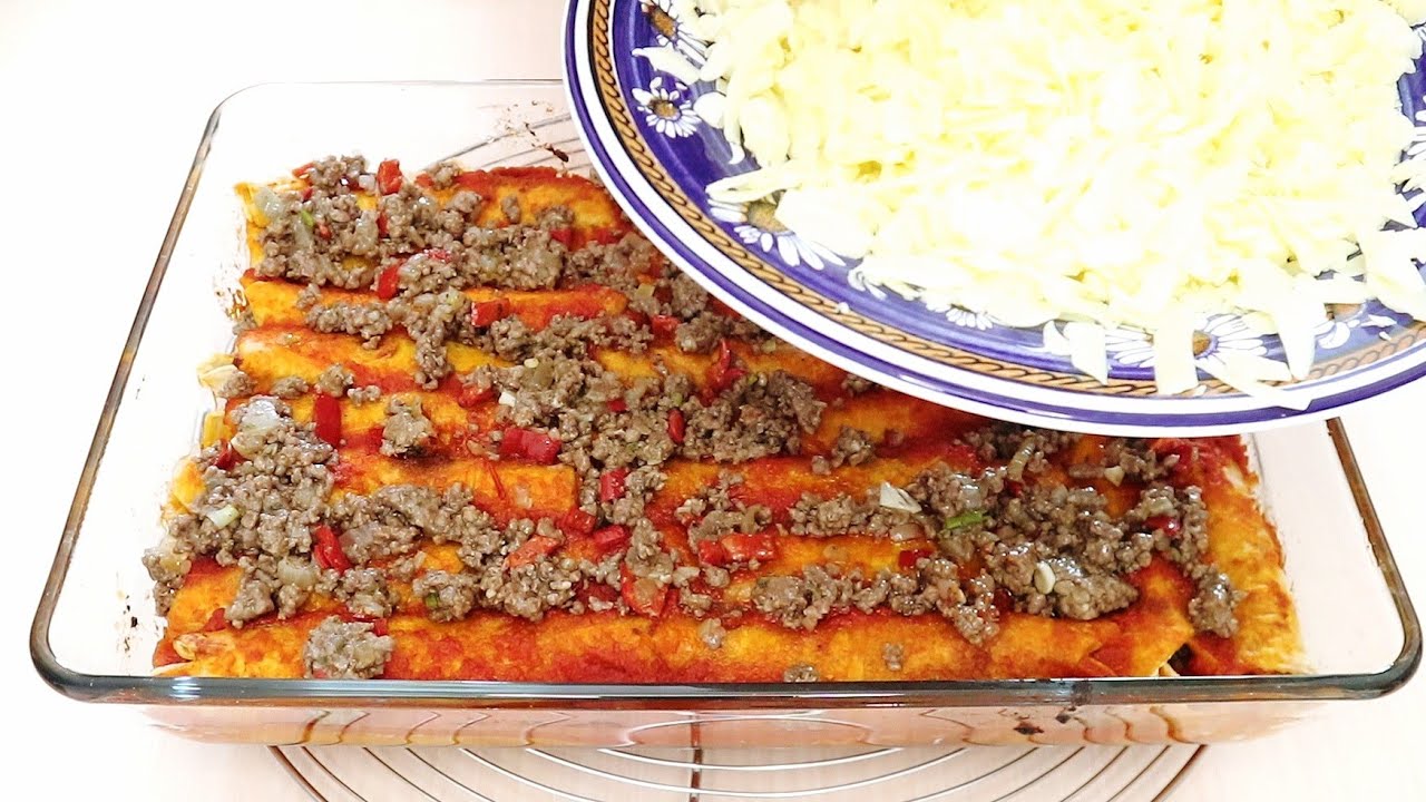 Самый простой и вкусный рецепт из фарша и лаваша 😍Без добавления масла ☑️