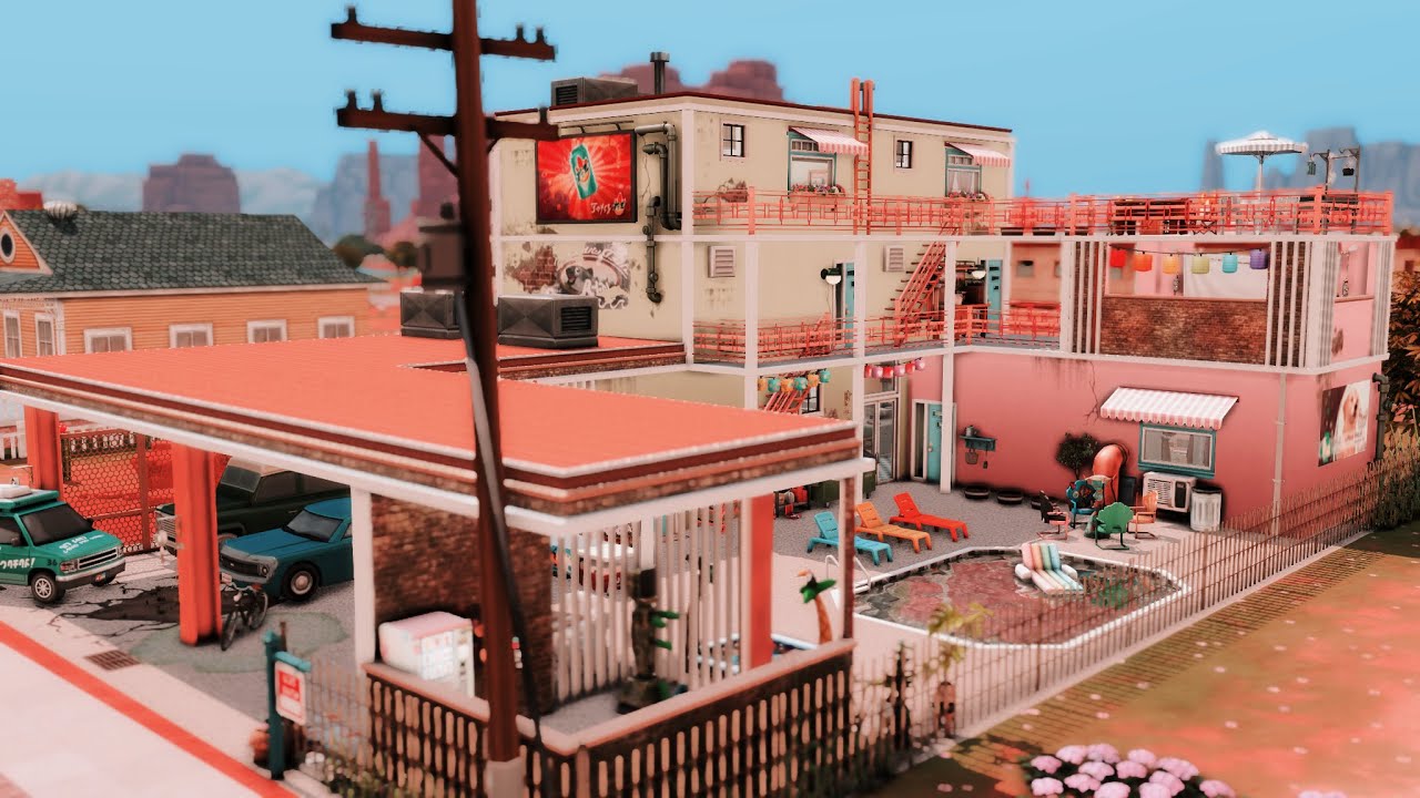 StrangerVille Apartments 🏬 (4 units) | The Sims 4 - Stop Motion Build (No CC)