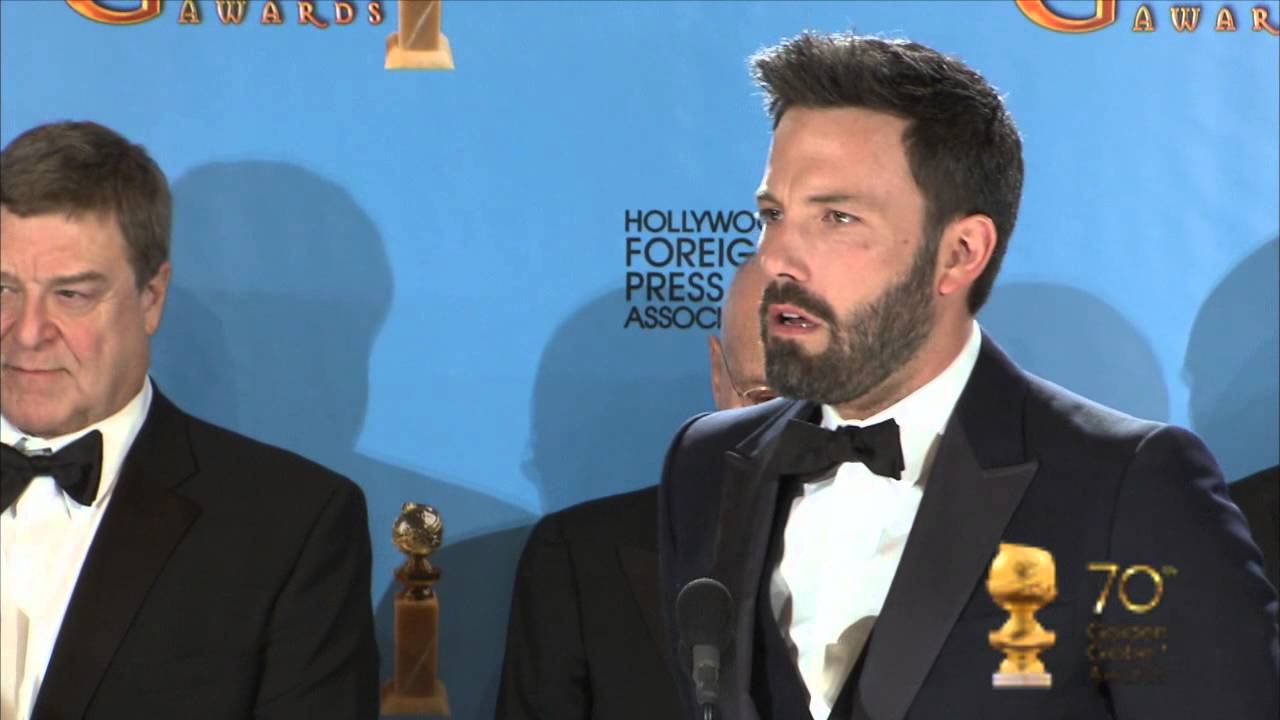 Ben Affleck - backstage interview - Golden Globes 2013