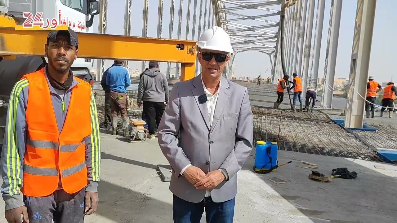 جسر شهداء الزيتون في مرحلة الصب الأخيرة قبيل الافتتاح قريبا .. جولة رعد سالم 