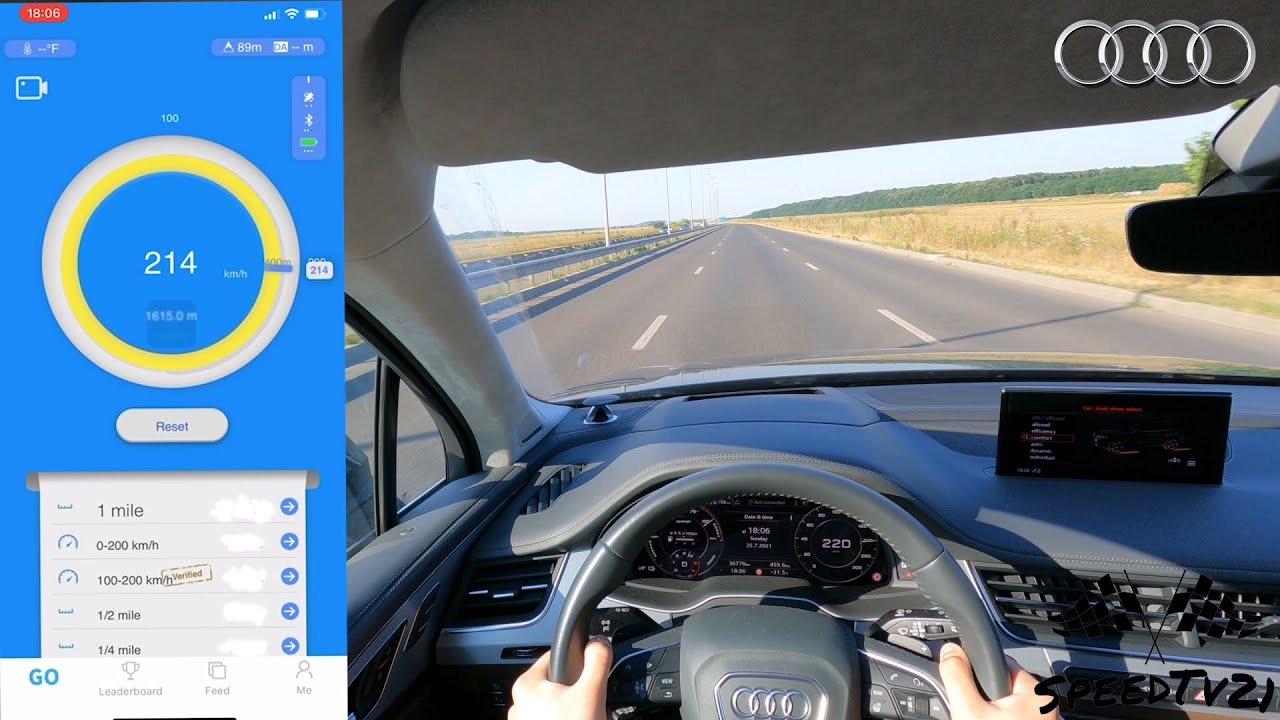Audi Q7 E-TRON | acceleration w dragy 0-220 km/h