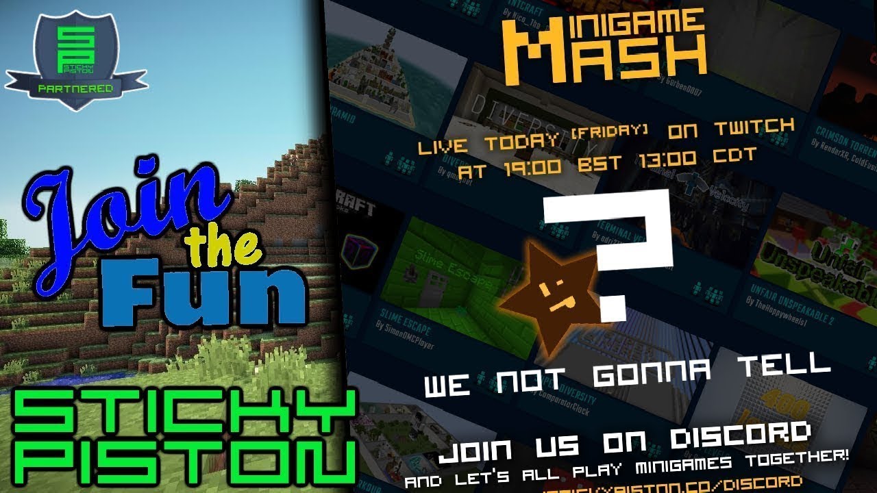 [FULL STREAM] 🔴 MINIGAME MASH STREAM | StickyPiston Hosting 10.05.2019