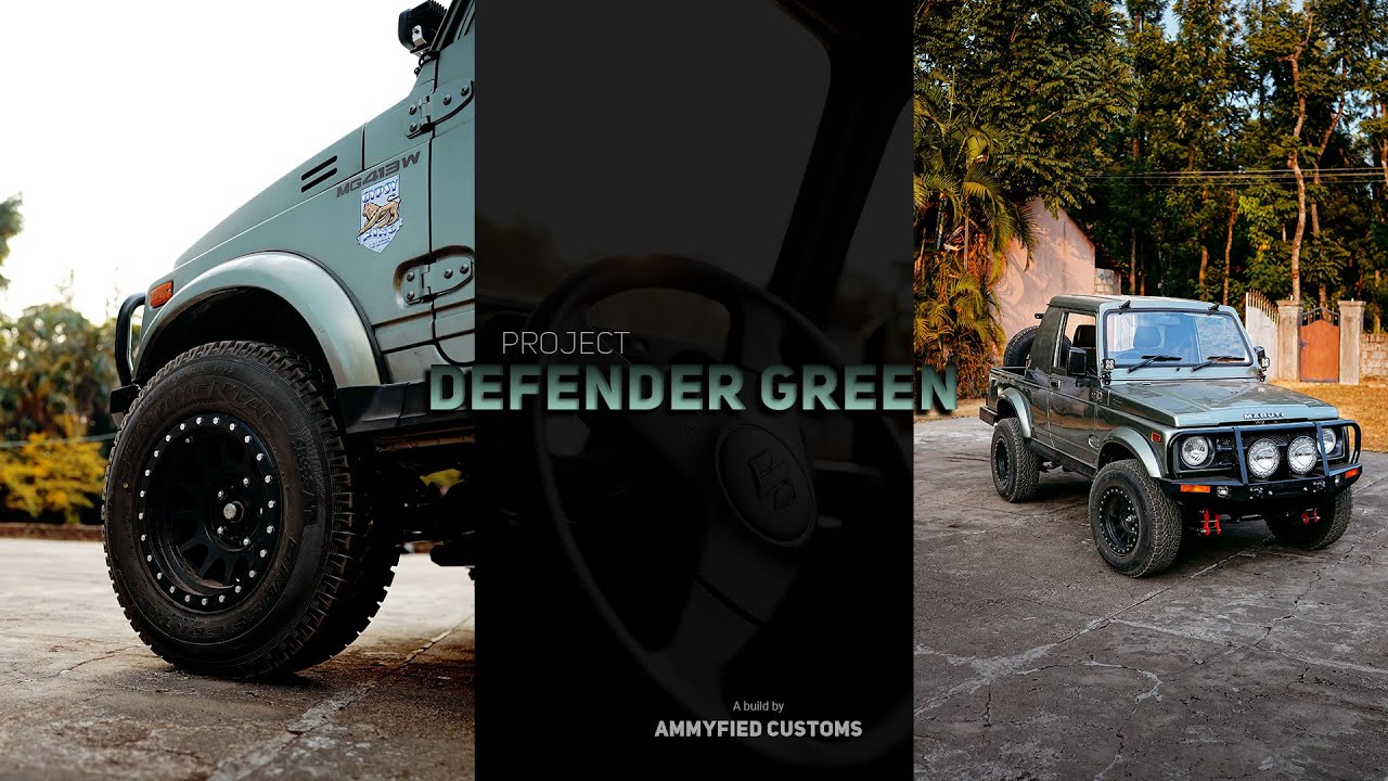 Defender Green Gypsy | A build by Ammyfied Customs #gypsy #customcars