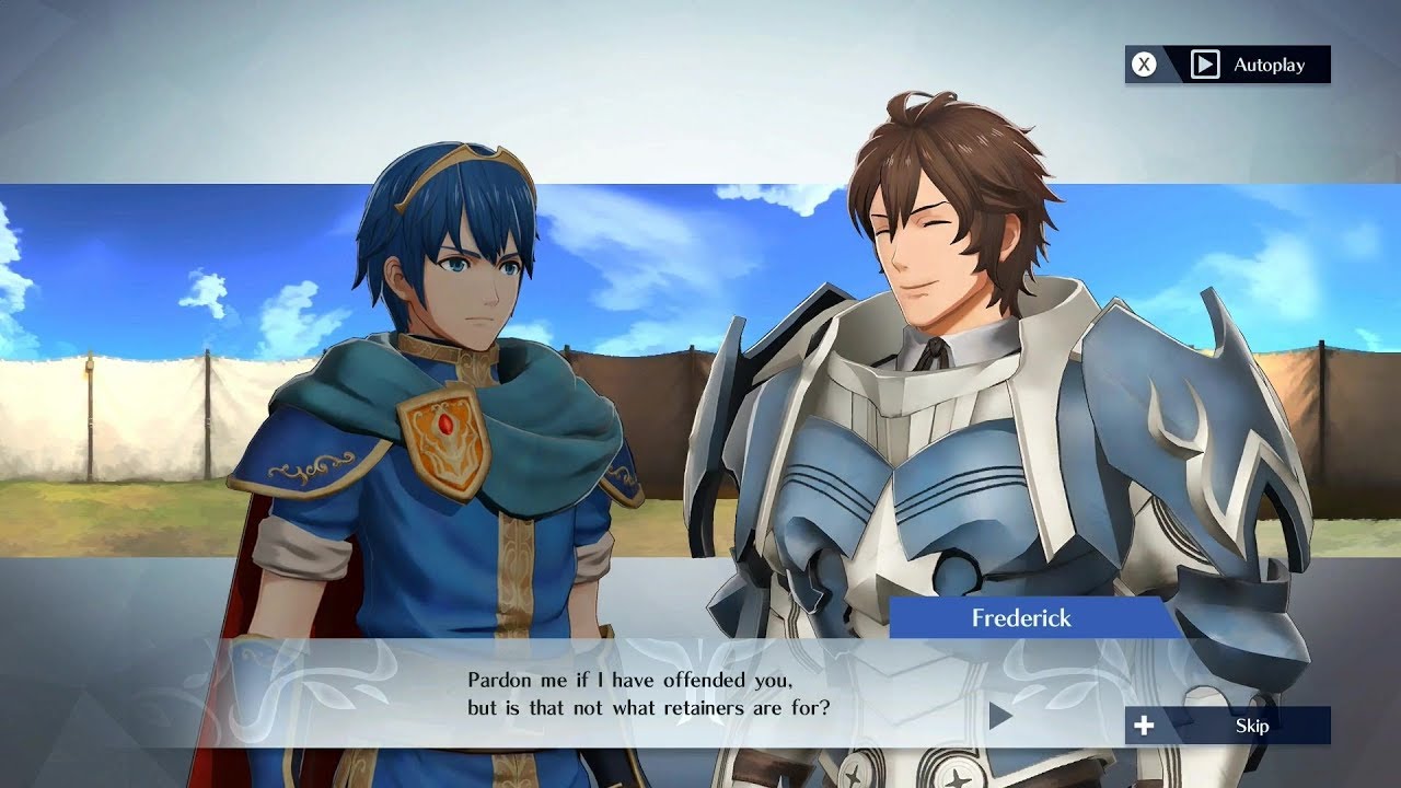 Fire Emblem Warriors - Marth & Frederick Support Conversation