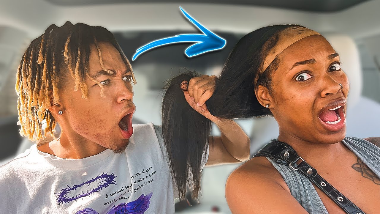 STARTING AN ARGUMENT WITH MY GIRLFRIEND THEN SNATCHING HER WIG OFF *GONE WRONG*