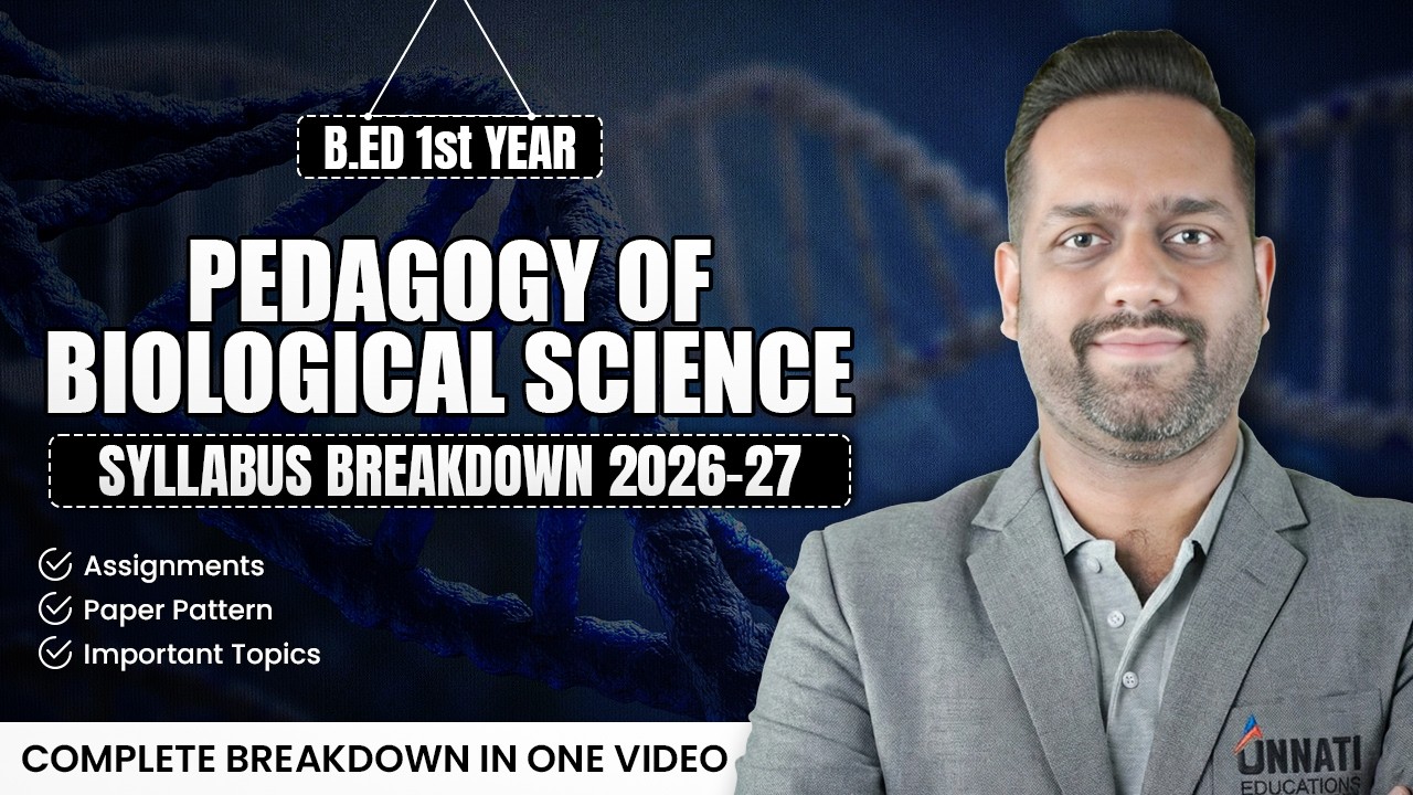 Pedagogy of Biological Science Syllabus B Ed June 2026 | Pedagogy of Biological Science Syllabus