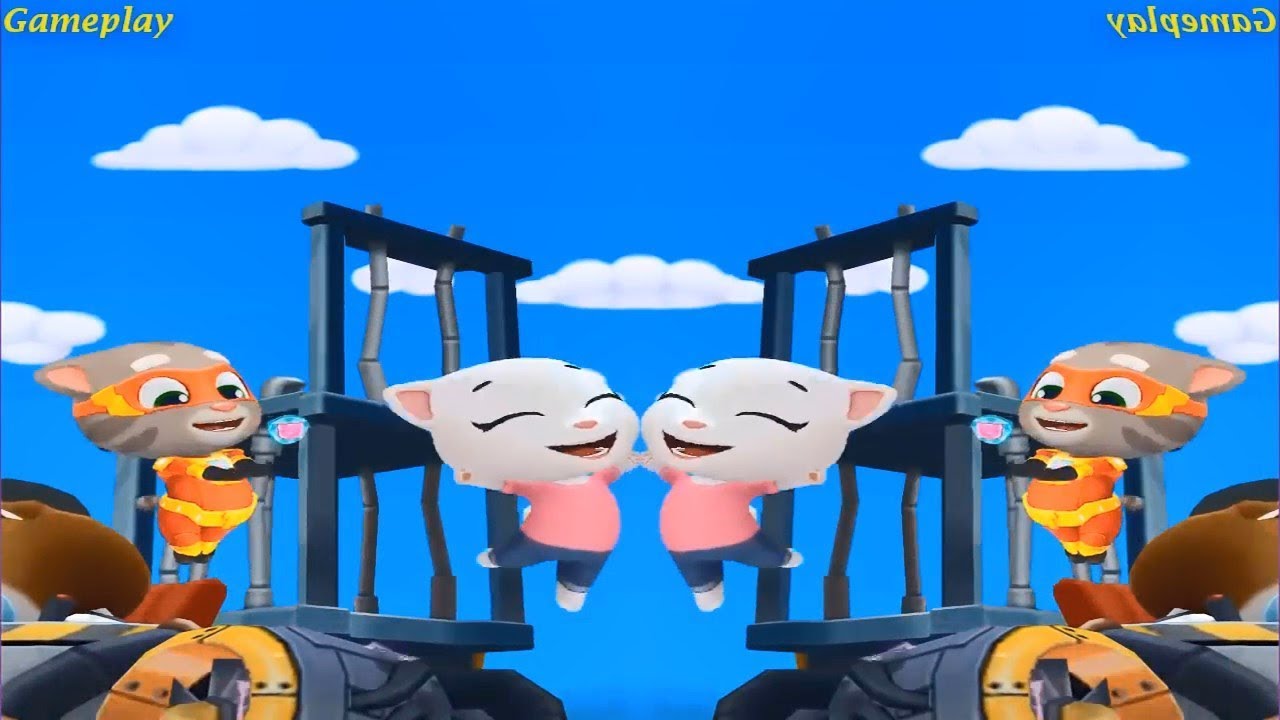 Talking Tom Hero Dash - SUPER Angela VS THE MIRROR