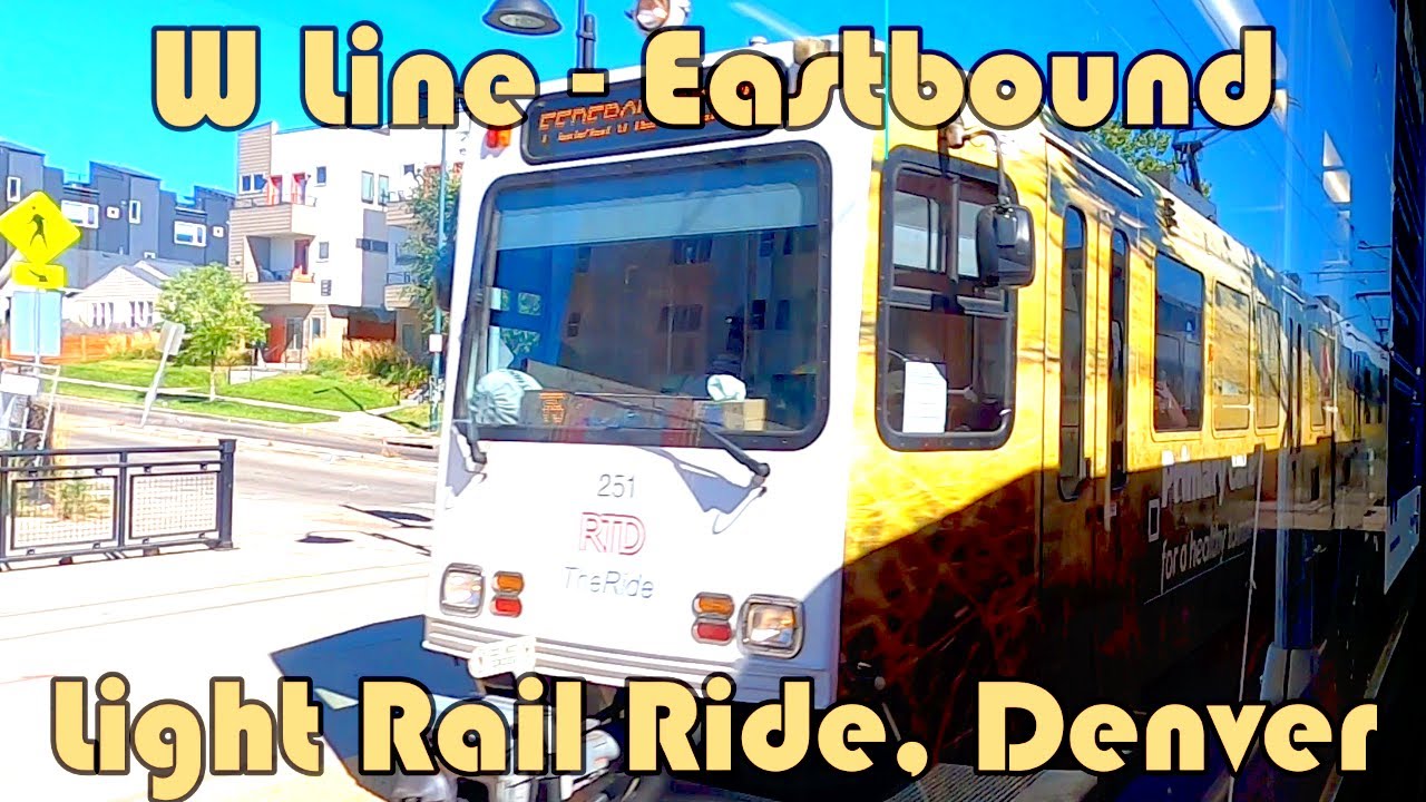 🚞W Line Eastbound - Light Rail Ride - Denver, CO