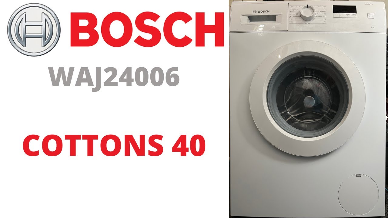 Bosch Serie 2 WAJ24006 Washing Machine - Cottons 40