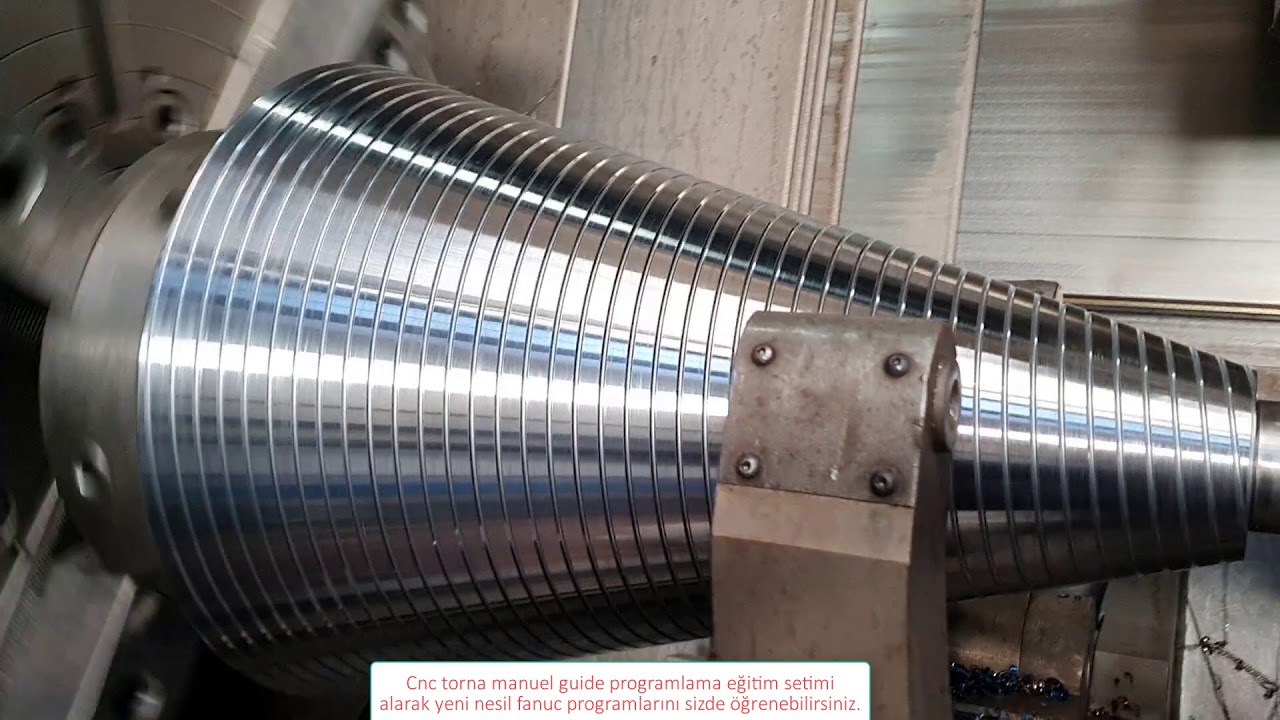 Cnc Tornada Manuel Guide İle 4 Ağızlı 48 Hatve Diş Açma (Kütük Yarma)