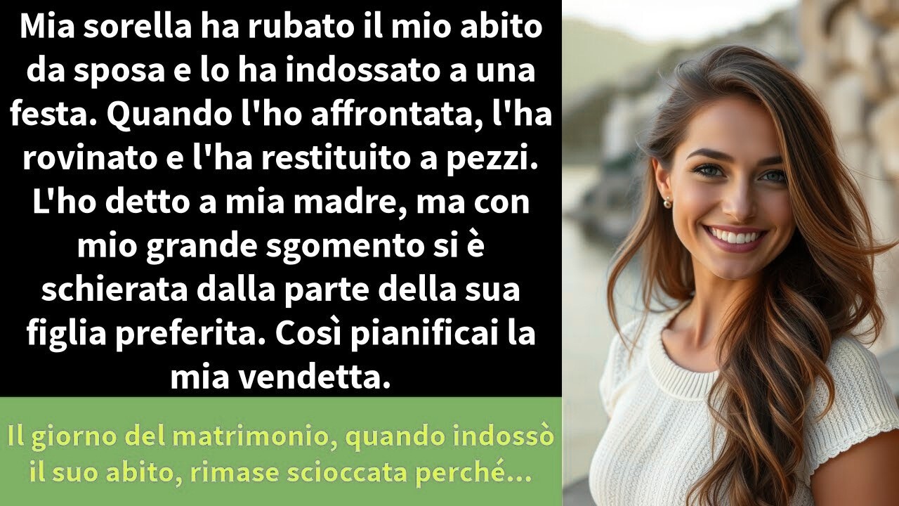 Mia sorella ha rubato il mio abito da sposa e lo ha indossato a una festa  Quando l'ho affrontata