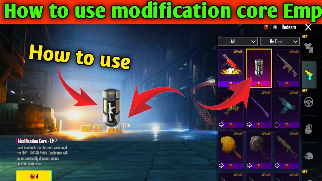 Mythic Forge Modification Core EMP is here in PUBG BGMI Unlock Platinum version UMP45 3.9 update pub