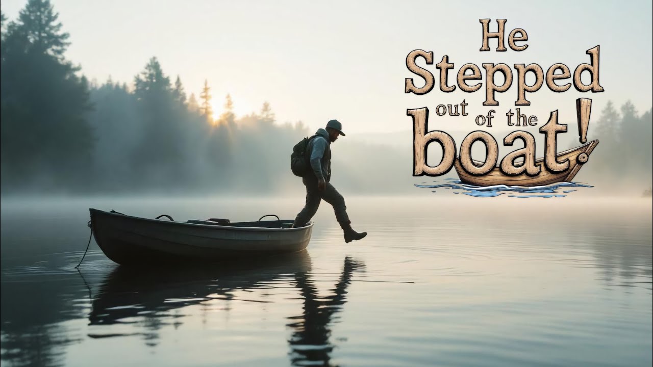 HOW HE FOUND THE COURAGE TO STEP OUT OF THE BOAT! 😲