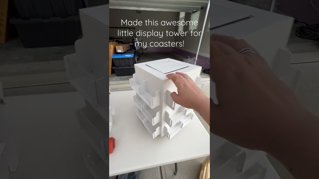 Coaster Tower for the Craft Fair #diy #craftfair #craftfairideas #lasercutting
