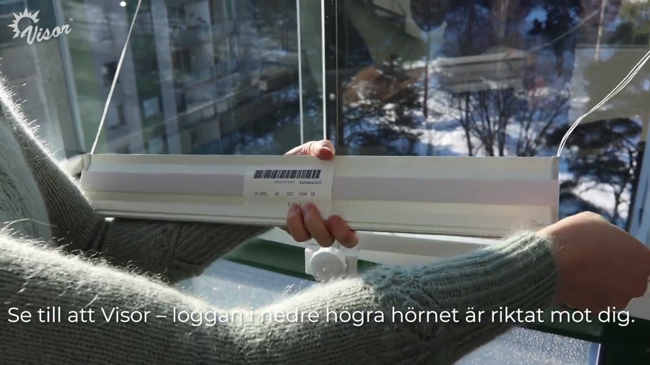 Visor plisségardin för balkong installation