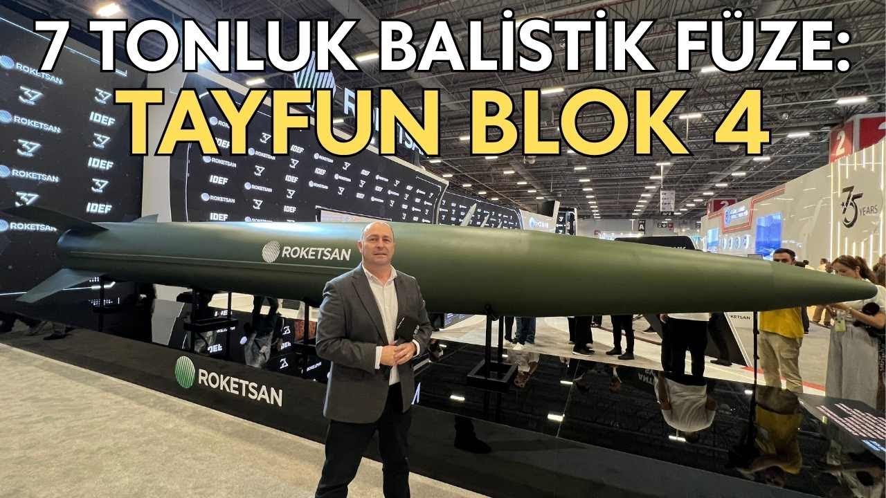 T&uuml;rkiye'nin 7 ton ağırlığı ile en b&uuml;y&uuml;k balistik f&uuml;zesi: TAYFUN Blok 4 #roketsan  #idef2025