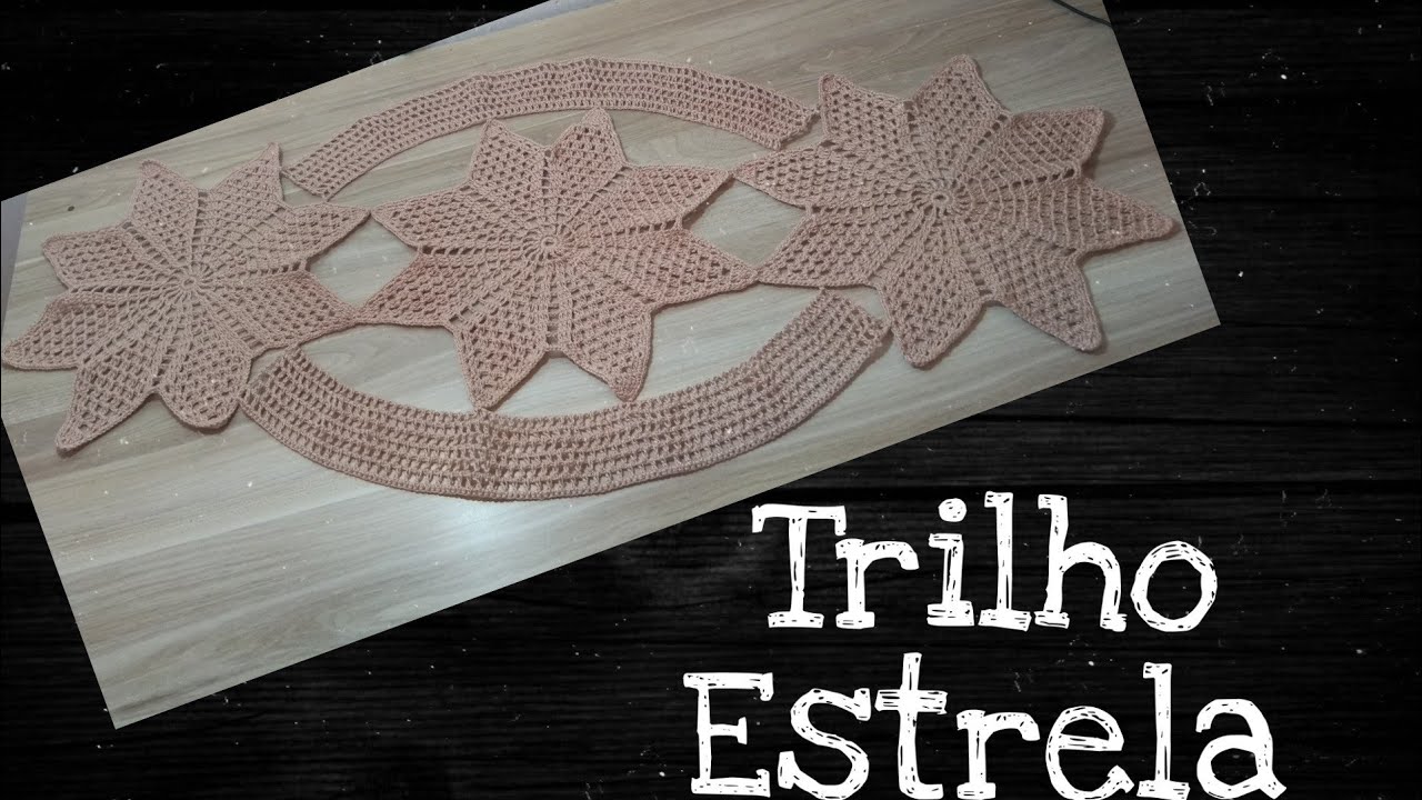 Trilho de mesa Estrela🌹Tam: 1,08 cm x 50 cm