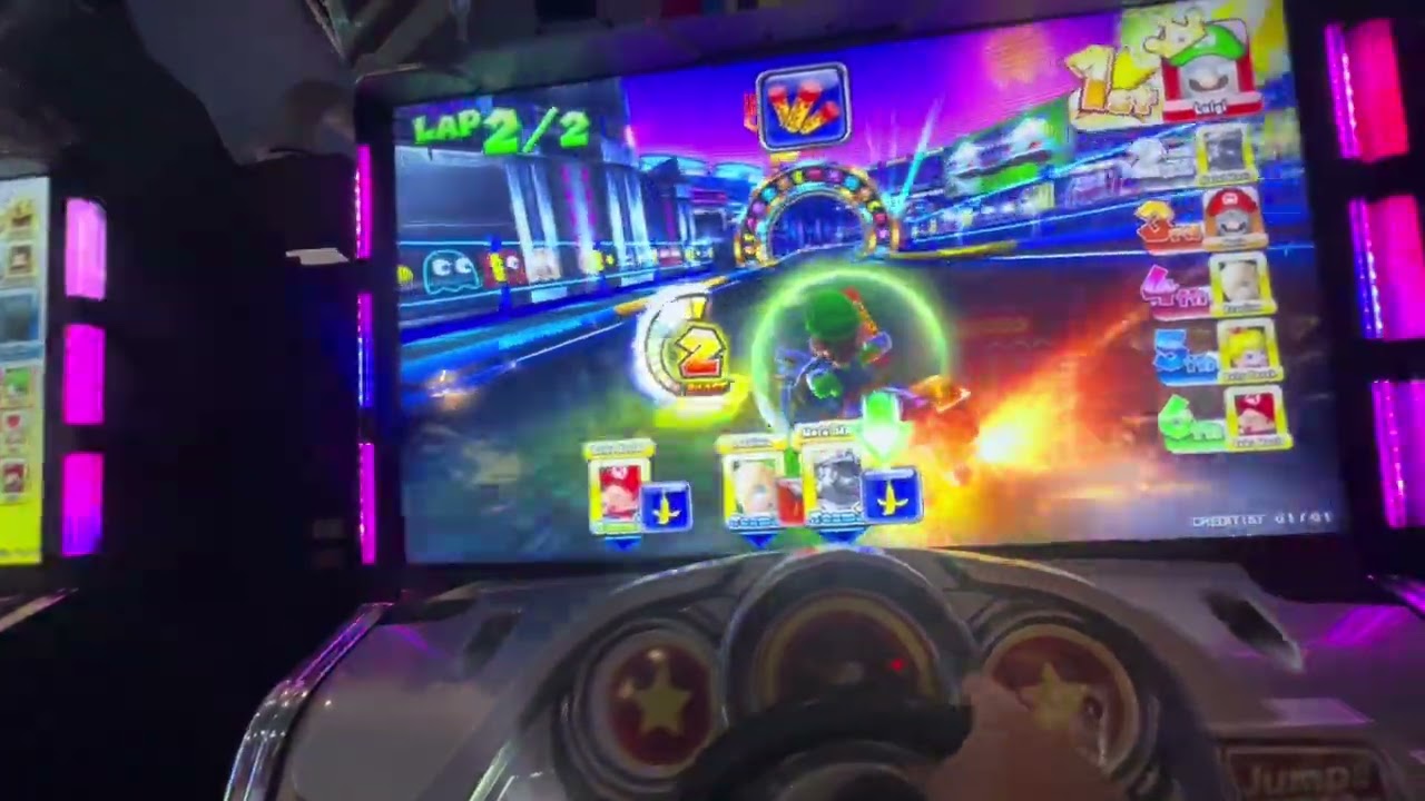 Mario and Luigi kart arcade gp DX (teamwork makes a dreamworks) part 1