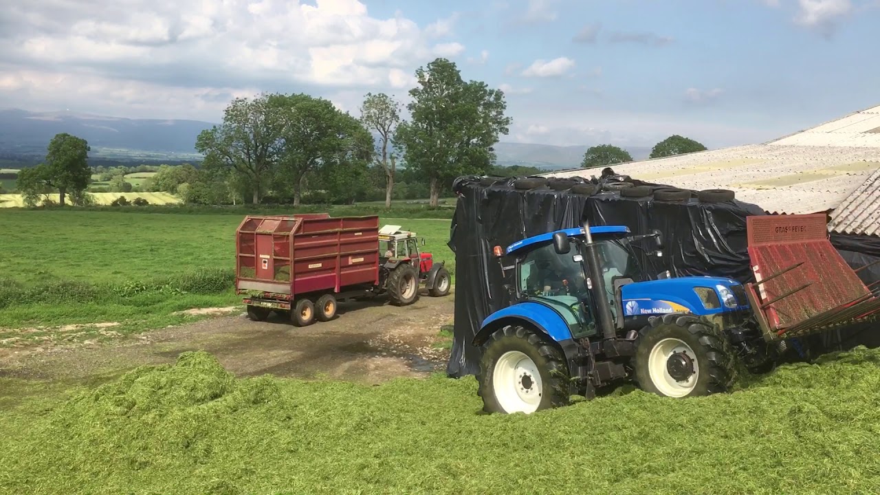 New Holland T6080 on the clamp. Silage 2020