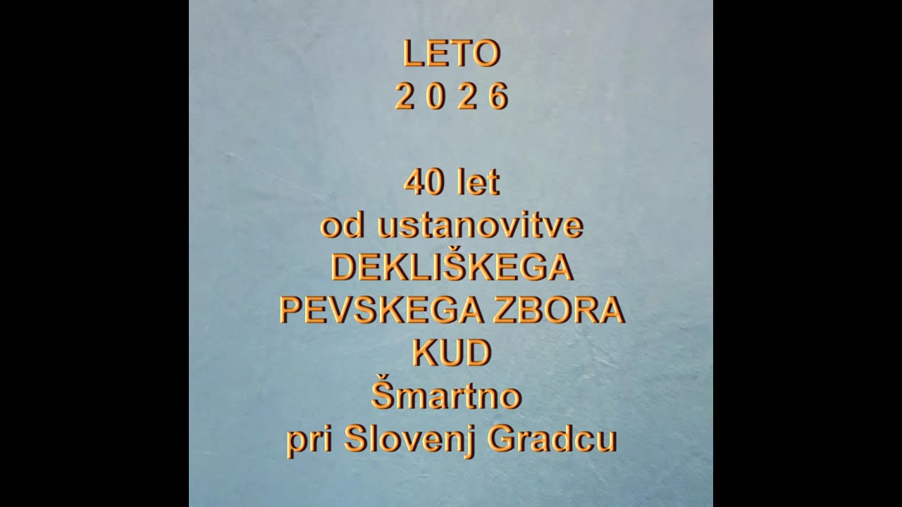 V letu 2026 je 40 let od ustanovitve DePZ KUD Šmartno pri Slovenj Gradcu.