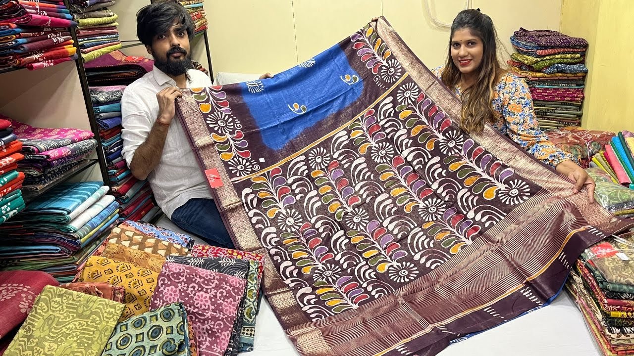 Linen batik/ Art Tussar/ Crepe / Modal/ Ajrakh/ Gajji Silk Saree Manufacturer & Wholesaler Kolkata