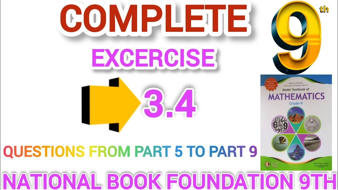 Excercise 3.4 remaining questions  from 5 to 9 part