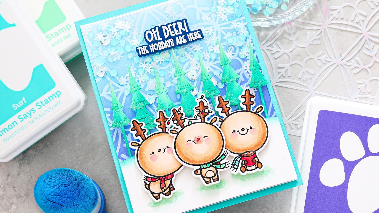 Edge to Edge Shaker Card with Adorable New Pink and Main STAMPtember® Set!