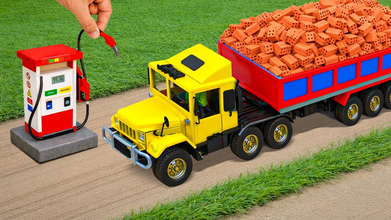 DIY Mini Tractor Builds a Strong Brick Chicken🐔 Coop with Steel Mesh After a Crocodile Attack 🐊