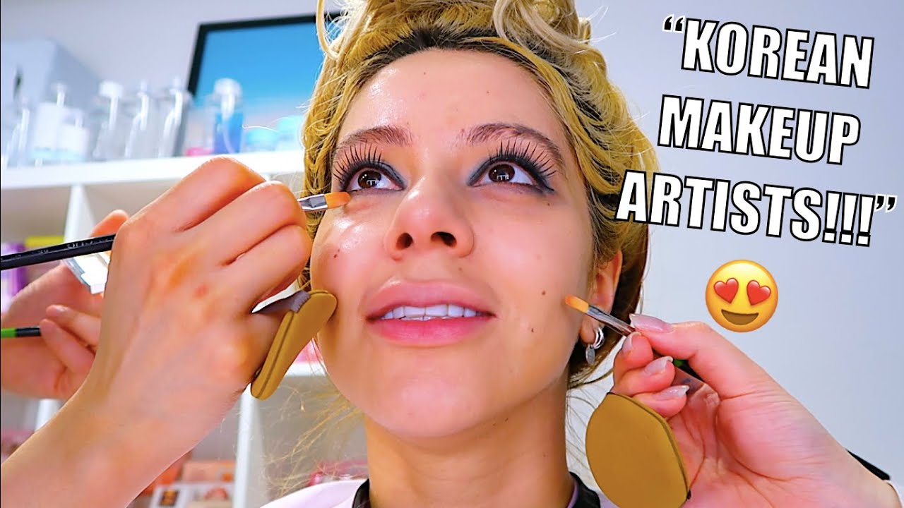 I GOT A 4 HAND KOREAN MAKEUP MAKEOVER 😍🇰🇷