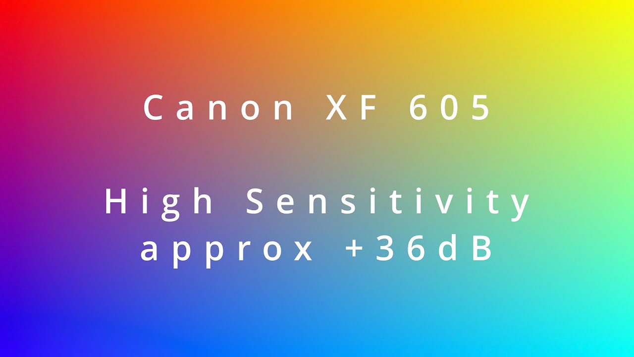 Canon XF605 Noise Test 3