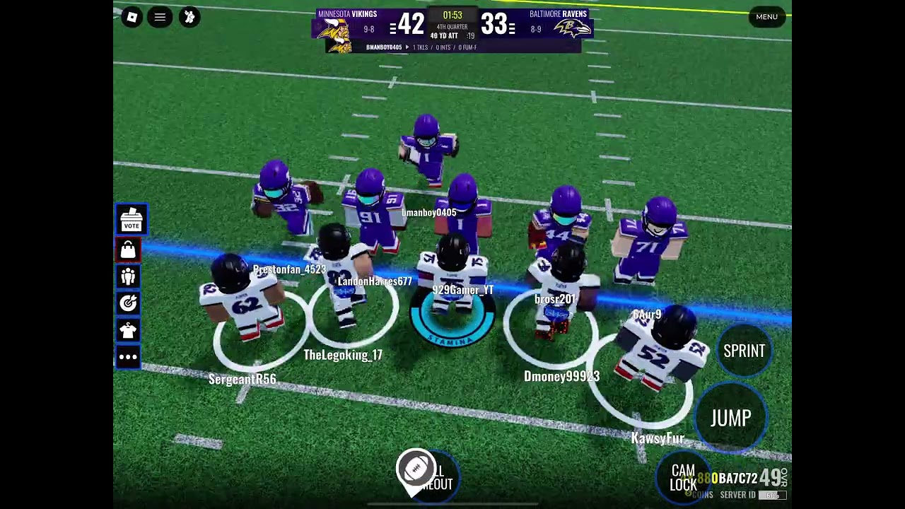 Ravens vikings game part2 down down