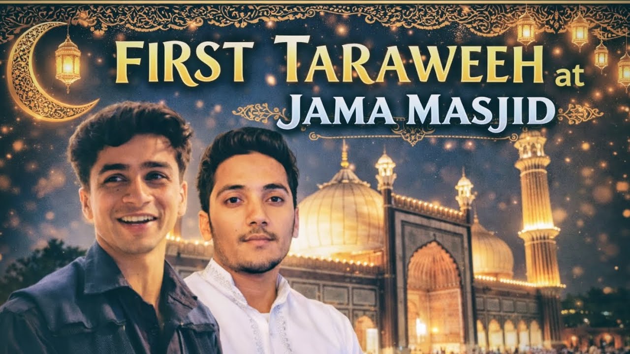 First Taraweeh at Jama Masjid | Ramadan Vlog 2026 | Spiritual Ramadan Night in Delhi 🌙✨