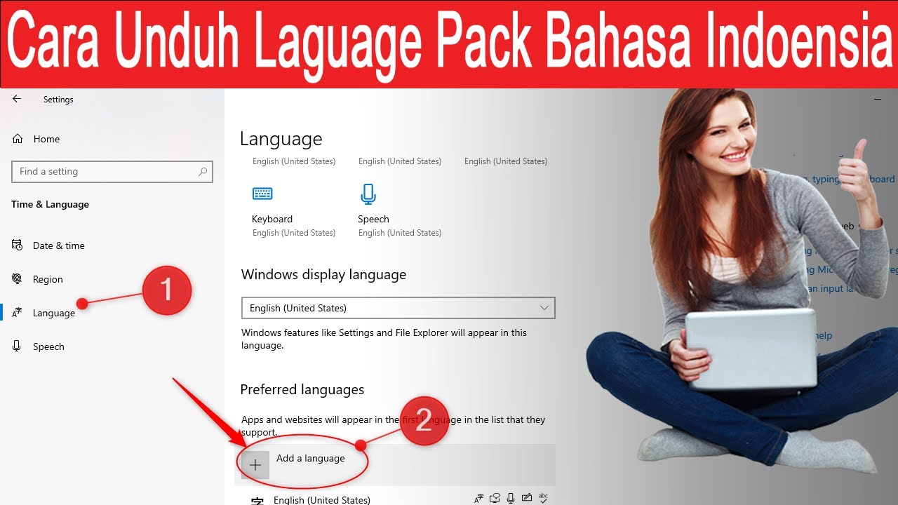 How to download the Indonesian language pack for Windows 10