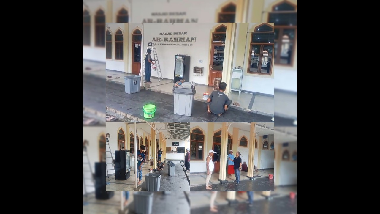 Kerja Bakti Masjid Arrahman Jelang Ramadhan, Marbot dan Relawan Siap Sambut Jamaah