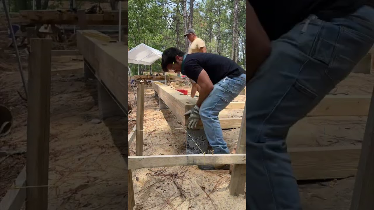 Timber to piers