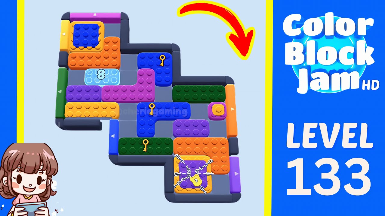 Color Block Jam Level 133 Solution Walkthrough