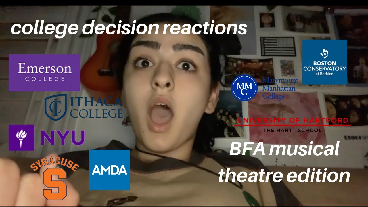 REALISTIC college decision reactions 2021 | BFA musical theatre edition