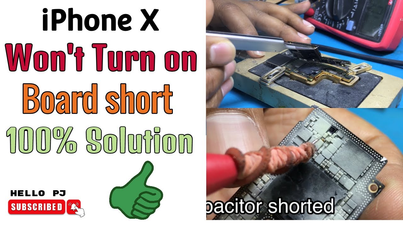 iPhone X Won't turn on by motherboard short, solution step by step