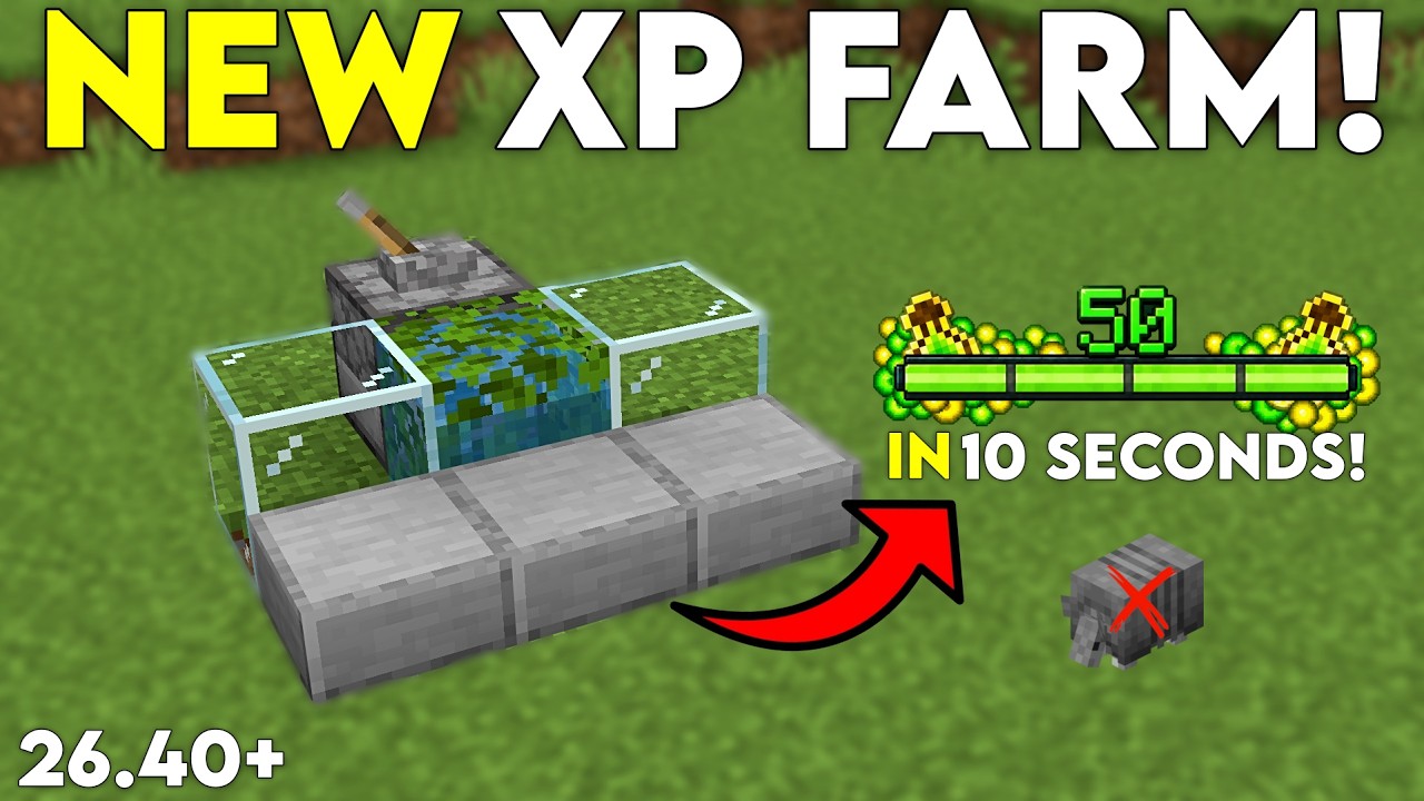 NEW BEST EVER XP FARM in Minecraft Bedrock! (26.1+)