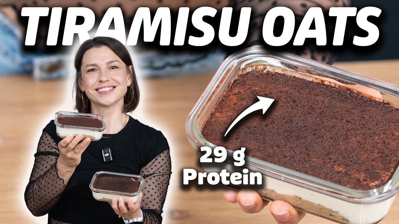 Frühstücks Mealprep: Tiramisu Overnight Oats mit 29 g Protein