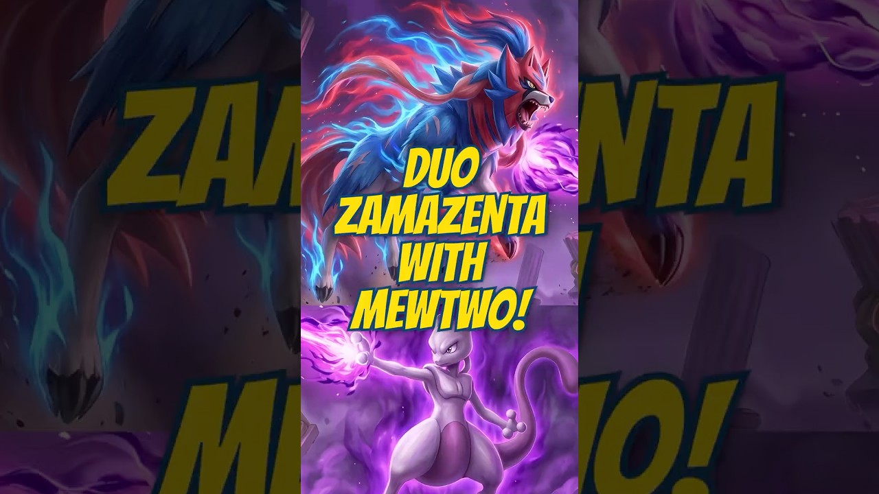 DUO! Zamazenta STRIKED by Mewtwo Psychic Power! #pokemongo #shorts