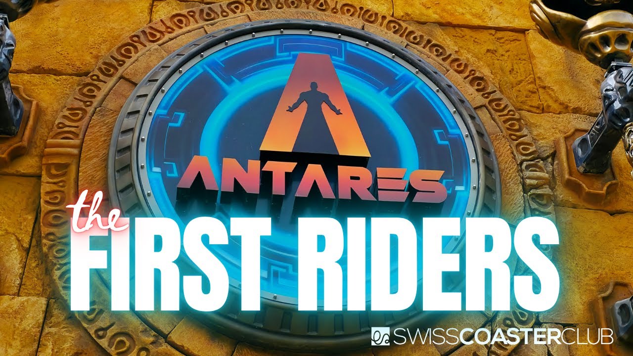 Swiccos riding the new Rollerball „Antares“ @Conny-Land before its opening