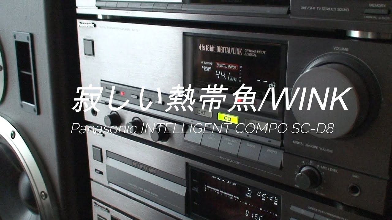 1989年 ﾊﾞﾌﾞﾙｺﾝﾎﾟ 超絶激レアアイテム ガンメタインテリジェント‼しかも、フルセット！ Panasonic SC－D8‼　曲は、寂しい熱帯魚/WINK で‼